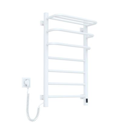 Badkamer elektrisch radiator met thermostaat FORTIS 350W/230V 80,6 cm IP44 wit links hoekig