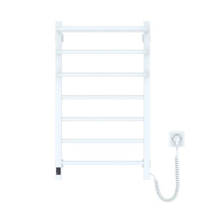 Elektrische badkamerradiator met thermostaat FORTIS 350W/230V 80,6 cm IP44, wit, rechts