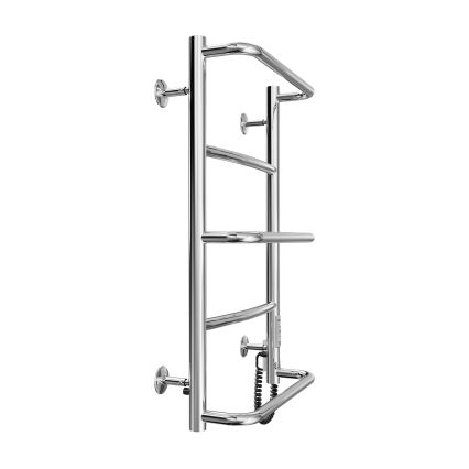 Badkamer handdoekladderradiator LUX 65W/230V 66x42 cm roestvrij staal / glanzend chroom, rechts
