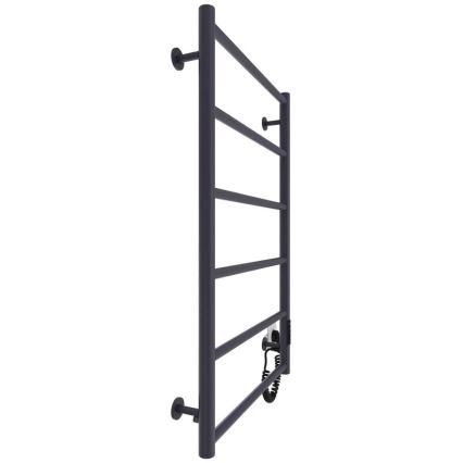 Badkamer handdoekradiator CLASSIC 110W/230V 81x52 cm RVS/antraciet, rechts