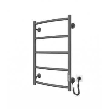 Badkamer handdoekradiator CLASSIC 65W/230V 66x42 cm RVS/antraciet, rechts