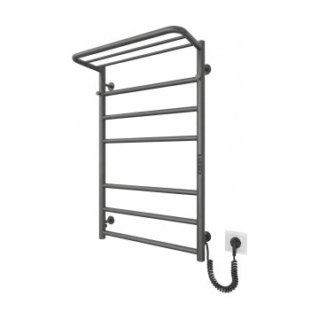 Badkamer handdoekradiator HOME 95W/230V 77x53 cm RVS/antraciet, rechts