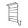 Badkamer handdoekradiator HOME 95W/230V 77x53 cm RVS/antraciet, rechts