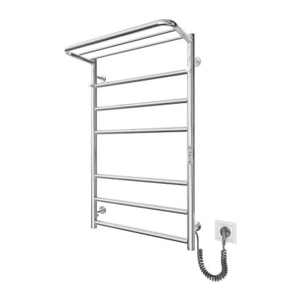 Badkamer handdoekradiator HOME 95W/230V 77x53 cm rvs/chroom rechts