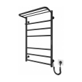 Badkamer handdoekradiator HOME 95W/230V 77x53 cm RVS/zwart rechts