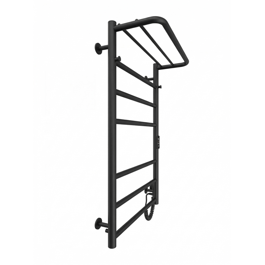 Badkamer handdoekradiator HOME 95W/230V 77x53 cm RVS/zwart rechts