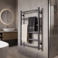 Badkamer-handdoekradiator INOX CLASSIC 120W/230V 57x43 cm RVS/antraciet