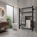 Badkamer handdoekradiator INOX CLASSIC 120W/230V 57x43 cm RVS/zwart