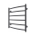 Badkamer handdoekradiator INOX CLASSIC 122W/230V 57x53 cm RVS/antraciet