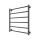Badkamer handdoekradiator INOX FLAT 122W/230V 57x43 cm rvs/antraciet