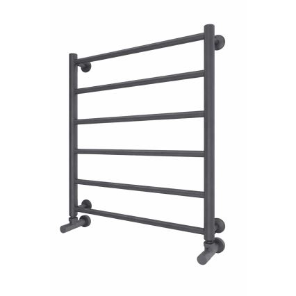 Badkamer handdoekradiator INOX FLAT 122W/230V 57x43 cm rvs/antraciet