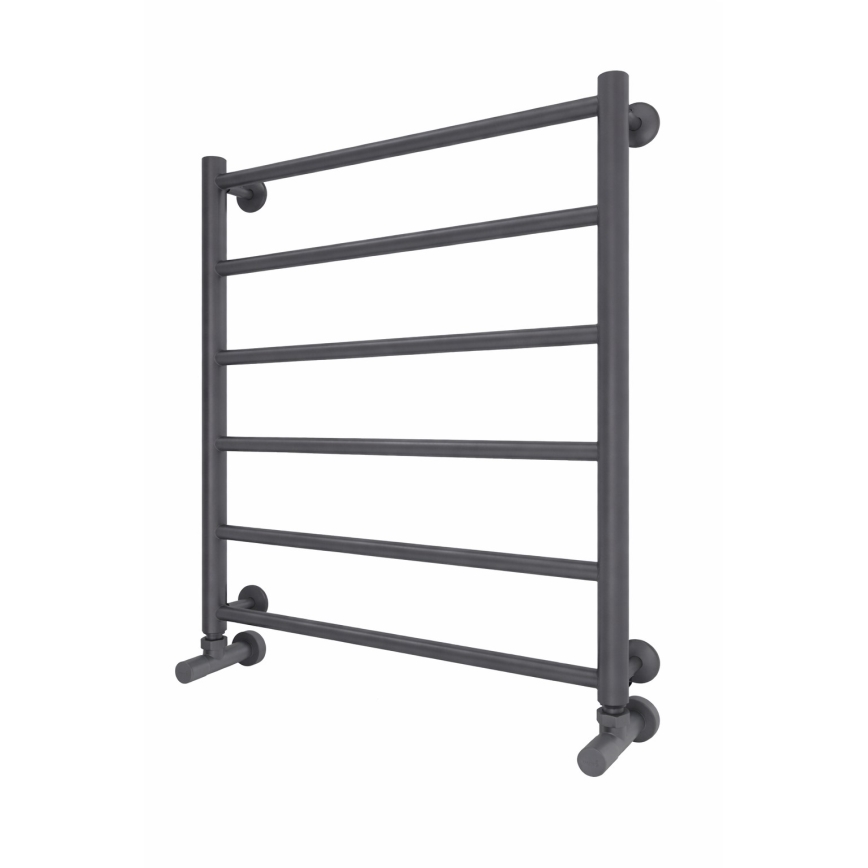 Badkamer handdoekradiator INOX FLAT 122W/230V 57x43 cm rvs/antraciet