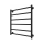 Badkamer handdoekradiator INOX FLAT 122W/230V 57x43 cm RVS/zwart