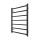 Badkamer handdoekradiator INOX TOKIO 161W/230V 77x53 cm RVS/zwart