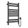Badkamer handdoekradiator (laddermodel) met thermostaat LARGO 432W/230V 80,6 cm IP44 zwart rechts vierkant