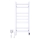 Badkamer handdoekradiator met thermostaat AVANGARD 251W/230V 80,6 cm IP44 wit links hoekig
