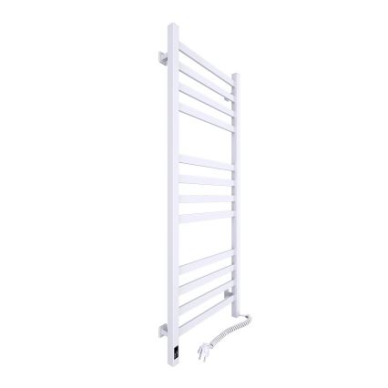 Ladderradiator voor badkamer met thermostaat AVANGARD 459W/230V 120,6cm IP44 wit rechts vierkant