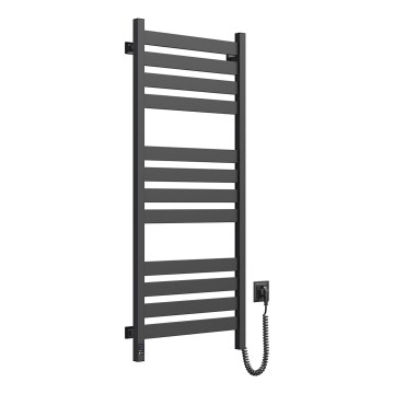 Badkamer handdoekradiator met thermostaat LARGO 256W 120x50 cm zwart rechts