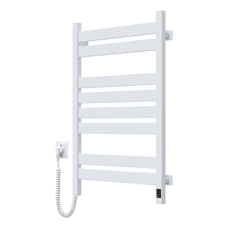 Badkamer handdoekradiator met thermostaat LARGO 432W/230V 80,6 cm IP44 wit links hoekig