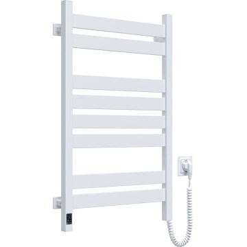 Badkamer handdoekradiator met thermostaat LARGO 432W/230V 80,6 cm IP44 wit rechts hoekig