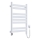 Badkamer handdoekradiator met thermostaat LARGO 432W/230V 80,6 cm IP44 wit rechts hoekig