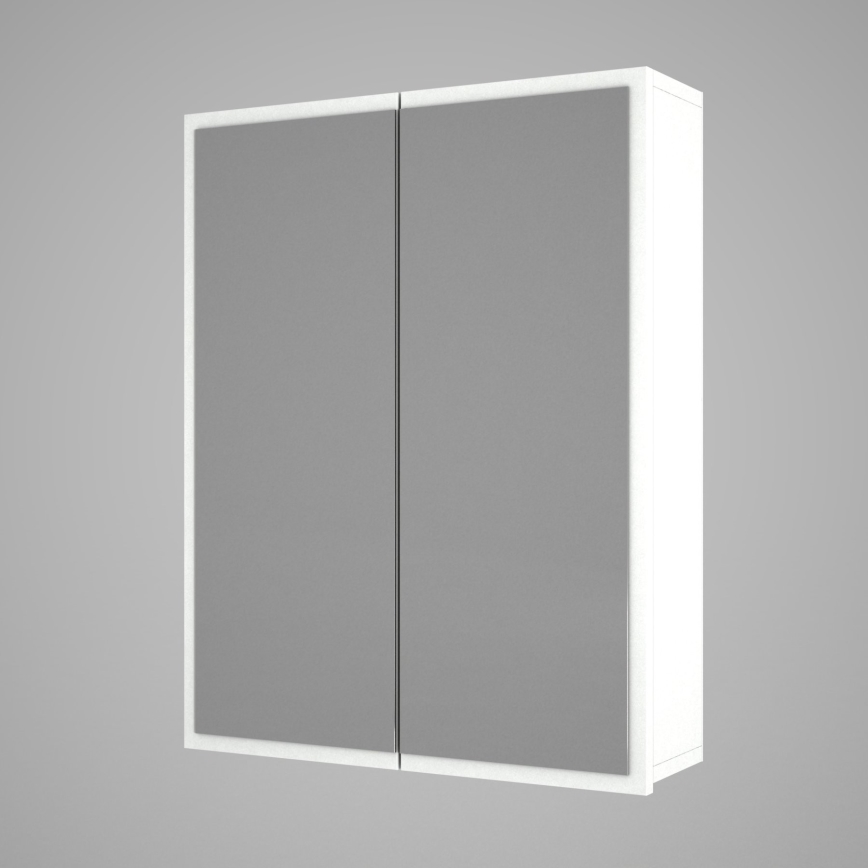 Badkamer Kast met Spiegel KAYLA 78x60 cm wit