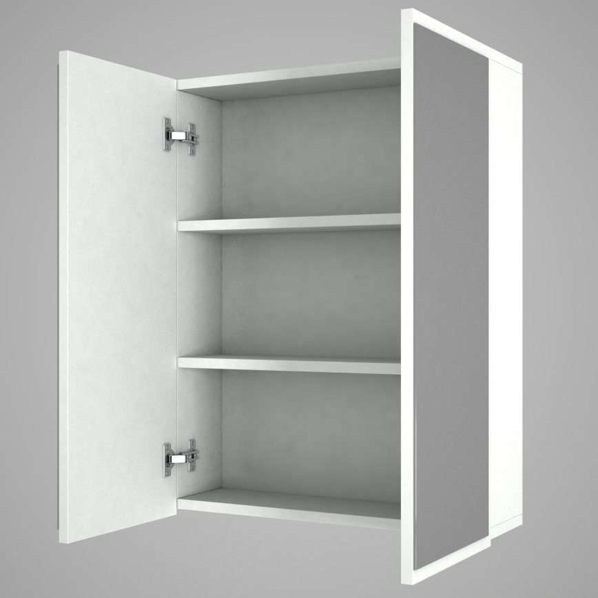 Badkamer Kast met Spiegel KAYLA 78x60 cm wit