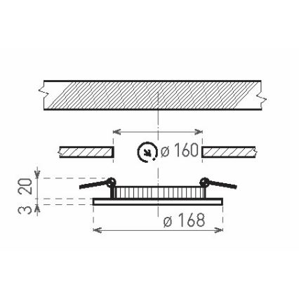 Badkamer LED Inbouw Lamp VEGA LED/12W/230V 3800K IP44