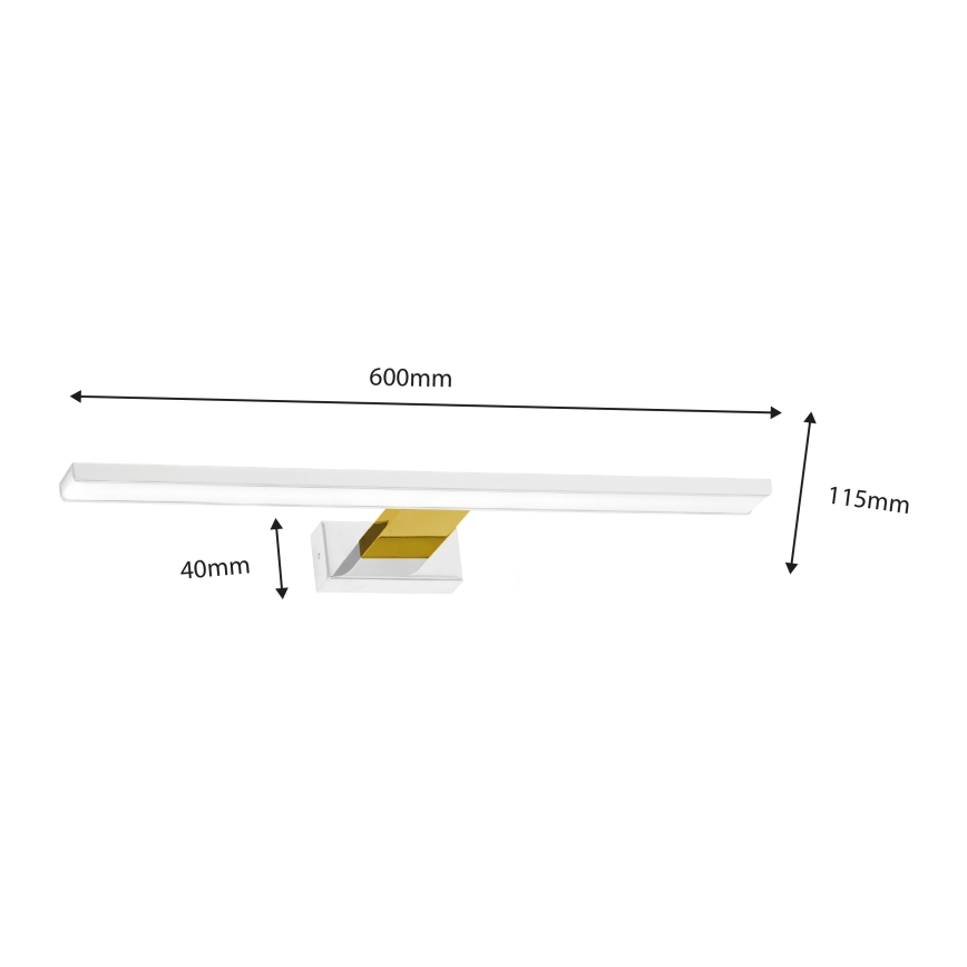 Badkamer LED Spiegel Verlichting SHINE LED/13,8W/230V IP44 wit/goud