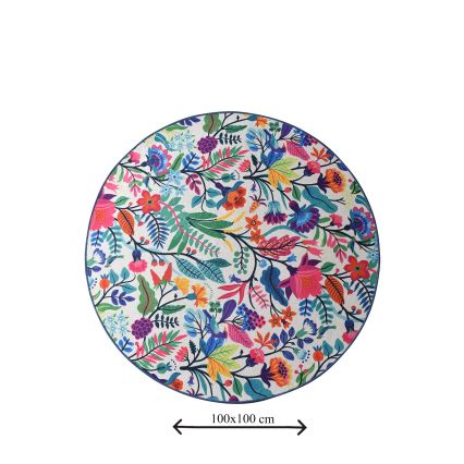 Badkamer mat PICTURA diameter 100 cm kleurrijk