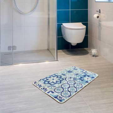 Badkamer mat SERAMIK 40x60 cm blauw