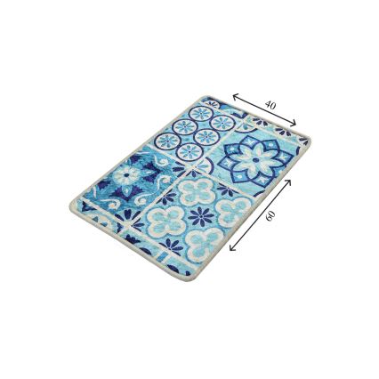 Badkamer mat SERAMIK 40x60 cm blauw