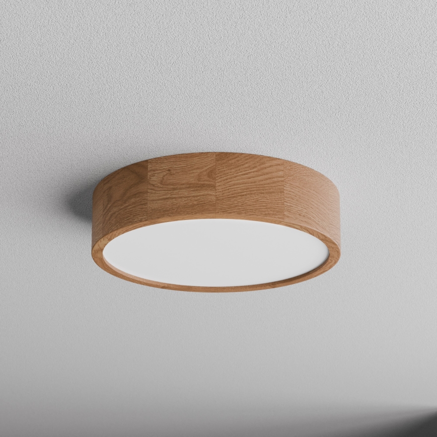 Badkamer plafondlamp CLEO 3xE27/24W/230V IP54 diameter 37,5 cm eiken