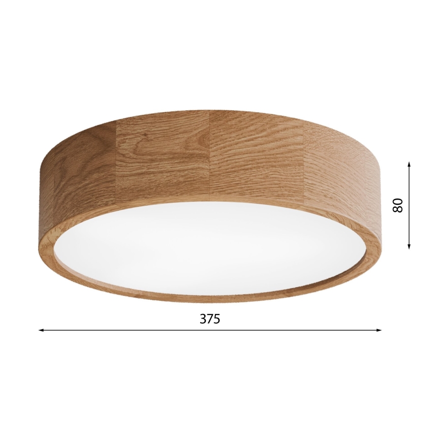 Badkamer plafondlamp CLEO 3xE27/24W/230V IP54 diameter 37,5 cm eiken