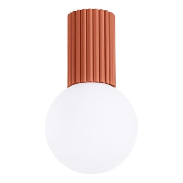 Badkamer plafondlamp HALO 1xG9/8W/230V diameter 12 cm IP44 oranje