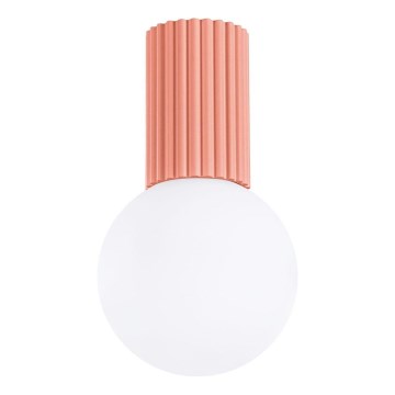 Badkamer plafondlamp HALO 1xG9/8W/230V diameter 12 cm IP44 roze