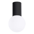 Badkamer plafondlamp HALO 1xG9/8W/230V diameter 12 cm IP44 zwart