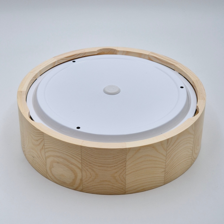 Badkamer plafondlamp NATURAL 2xE27/15W/230V IP54 dennenhout Ø 27 cm