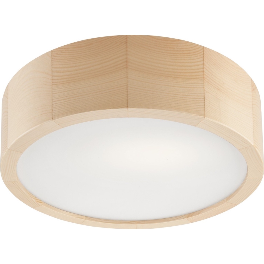 Badkamer plafondlamp NATURAL 2xE27/15W/230V IP54 grenen ø 27 cm