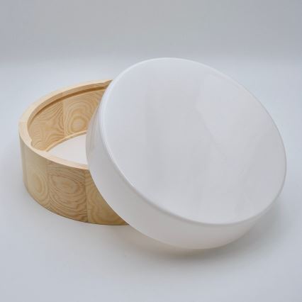 Badkamer plafondlamp NATURAL 2xE27/15W/230V IP54 grenen ø 27 cm