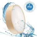 Badkamer plafondlamp NATURAL 3xE27/15W/230V IP54 dennenhout Ø 37 cm