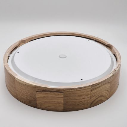 Badkamer plafondlamp OAK 3xE27/15W/230V eiken ø 37 cm IP54