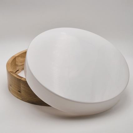 Badkamer plafondlamp OAK 3xE27/15W/230V eiken ø 37 cm IP54