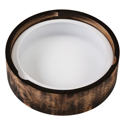 Badkamer plafondlamp OAK SMOKY 2xE27/15W/230V IP54 ø 27,5 cm eiken/bruin