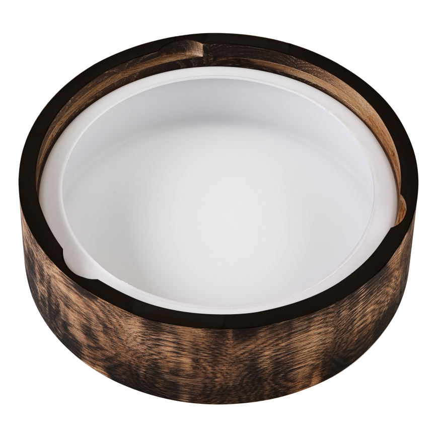 Badkamer plafondlamp OAK SMOKY 2xE27/15W/230V IP54 ø 27,5 cm eiken/bruin