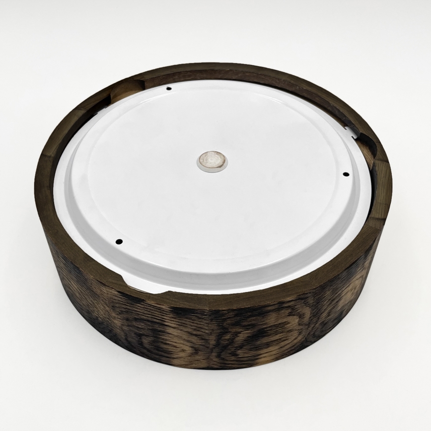 Badkamer plafondlamp OAK SMOKY 2xE27/15W/230V IP54 ø 27,5 cm eiken/bruin