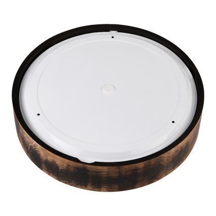 Badkamer plafondlamp OAK SMOKY 3xE27/15W/230V IP54 Ø 37,5 cm eiken/bruin