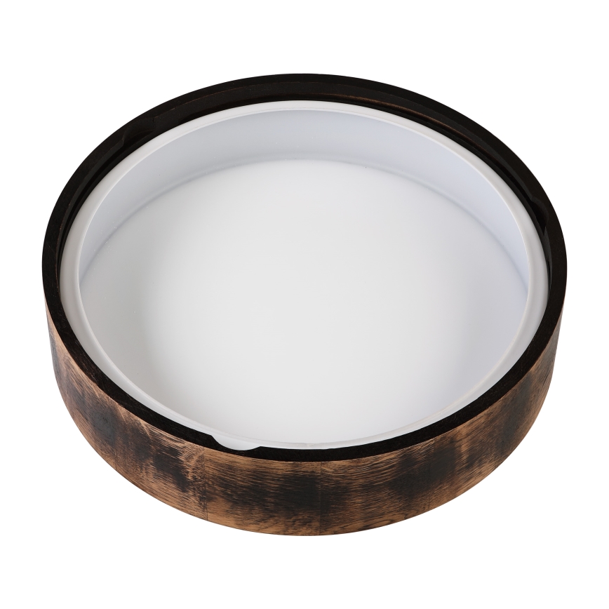 Badkamer plafondlamp OAK SMOKY 3xE27/15W/230V IP54 Ø 37,5 cm eiken/bruin