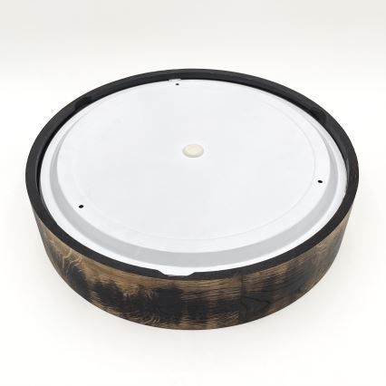 Badkamer plafondlamp OAK SMOKY 3xE27/15W/230V IP54 Ø 37,5 cm eiken/bruin