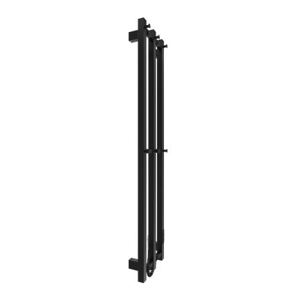 Badkamer radiator HF SLIM 110W/230V 117x25 cm zwart hoekig